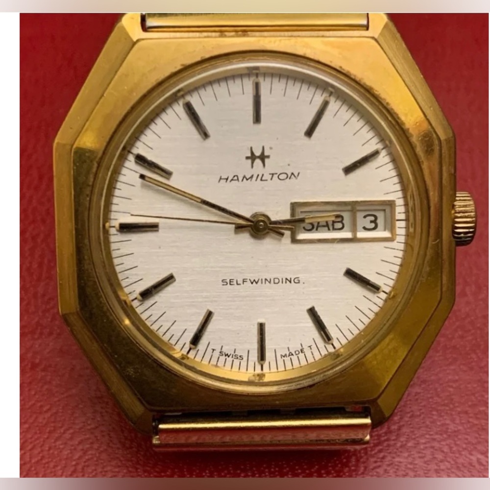 Authentic Hamilton 837 Men's Automatic SS Watch 1970's
